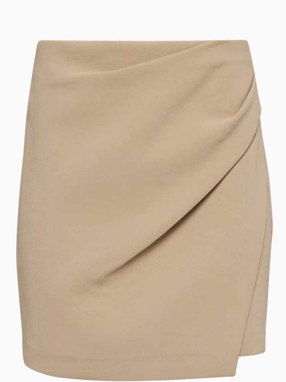 Aritzia Wilfred High-Waisted Wrap Mini Skirt - Gold Camel Color - Size 4